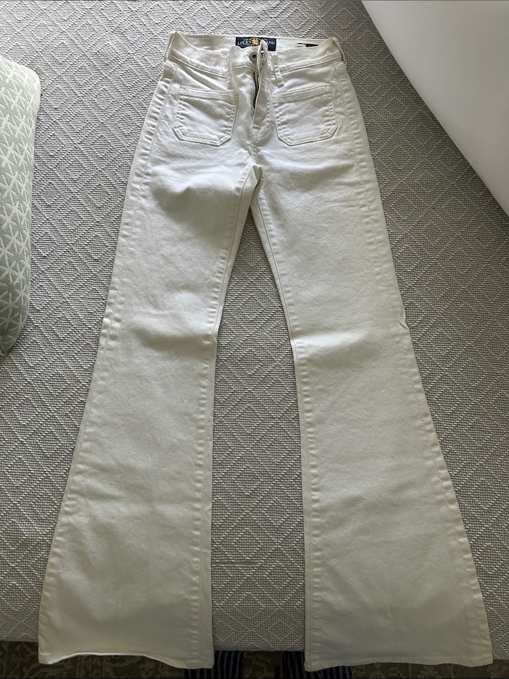Lucky Brand Cream White Flare Jeans